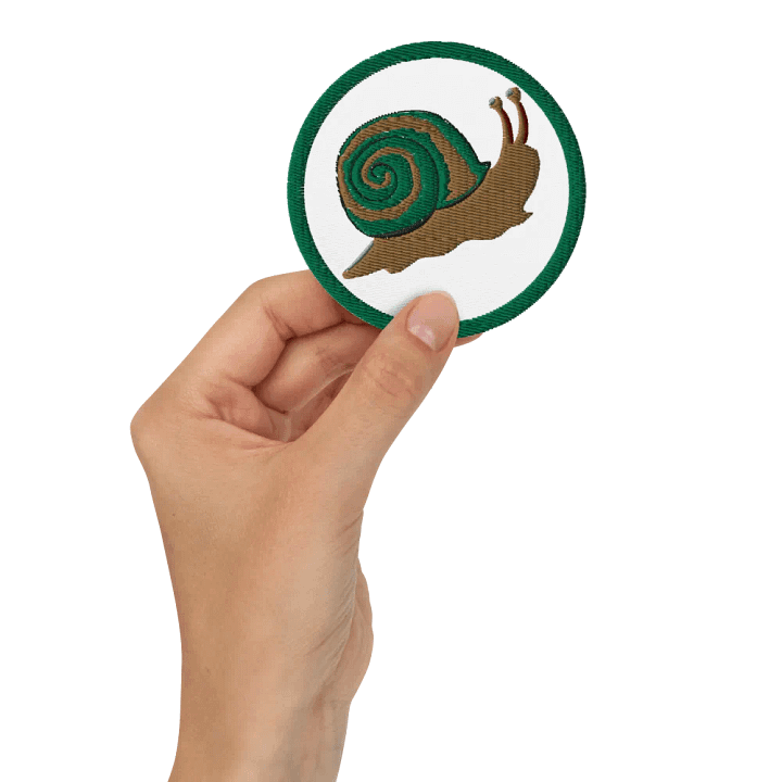 Slow and Stylish Snail Embroidered Patch product image (10)
