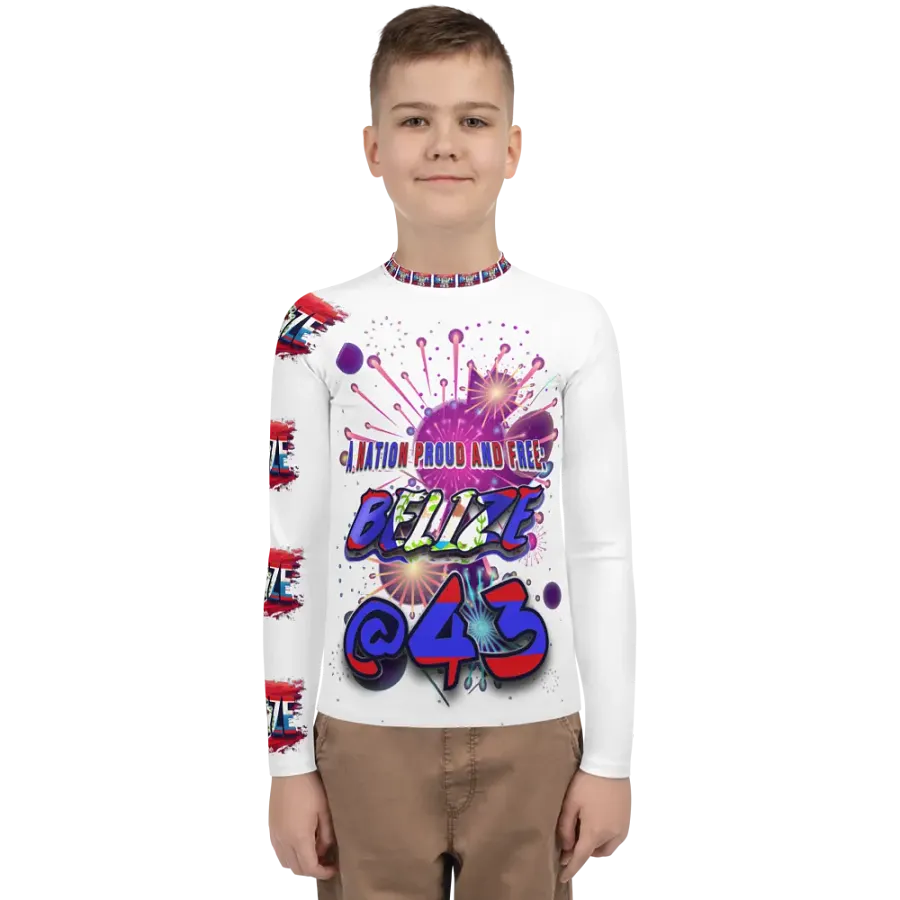Belize Independence Day Youth Rash Guard product image (11)