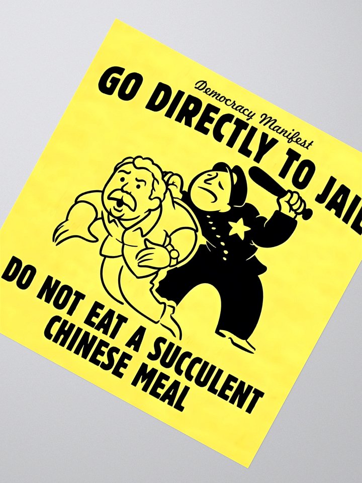 DO NOT EAT Democracy Sticker product image (2)