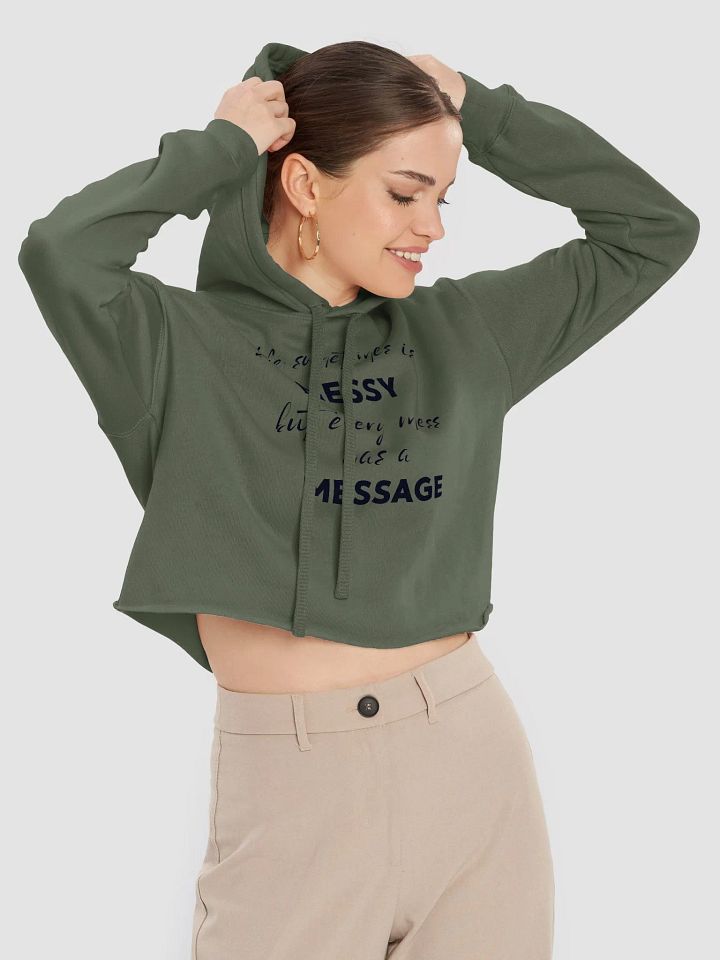 MESSY - MESSAGE Fleece Crop Hoodie product image (1)