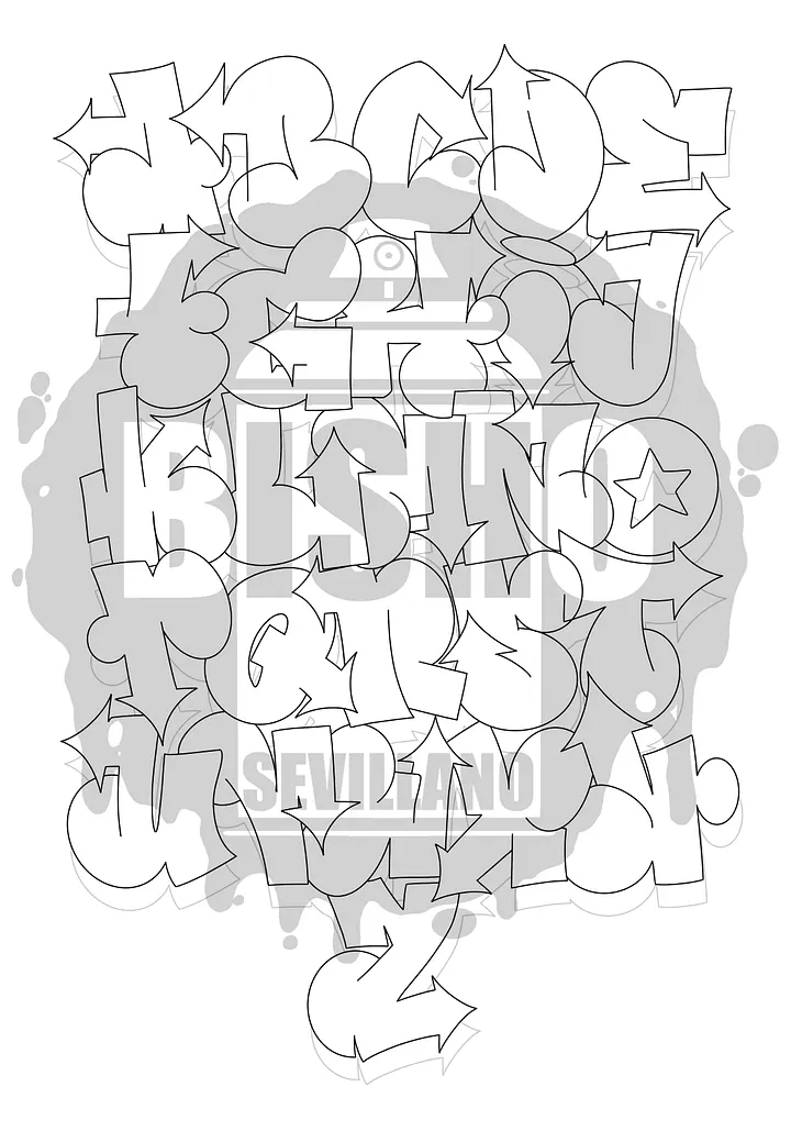 GRAFFITI ALPHABET - THROW UP 2 product image (1)