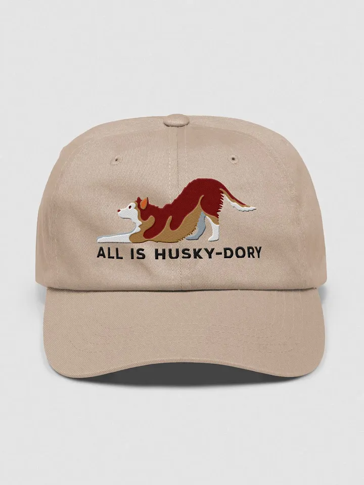 All Is Husky-Dory Classic Dad Hat(Embroidered) of a Siberian Husky(Red) product image (25)