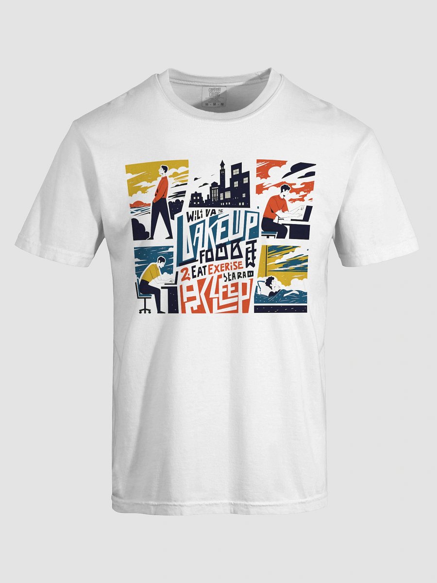 City Life Balance | Wake, Work, Rest Art Heavyweight T-Shirt product image (42)