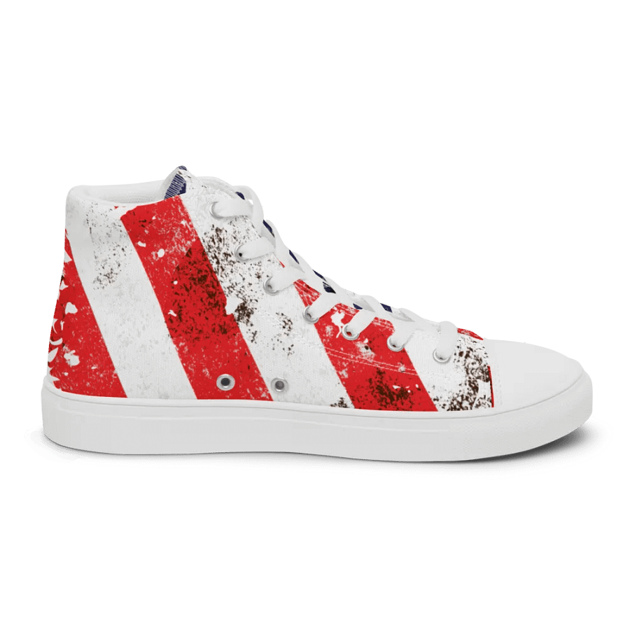 USA Flag Design _ Custom High-Top Sneakers _ Calceonova Streetwear USA product image (10)