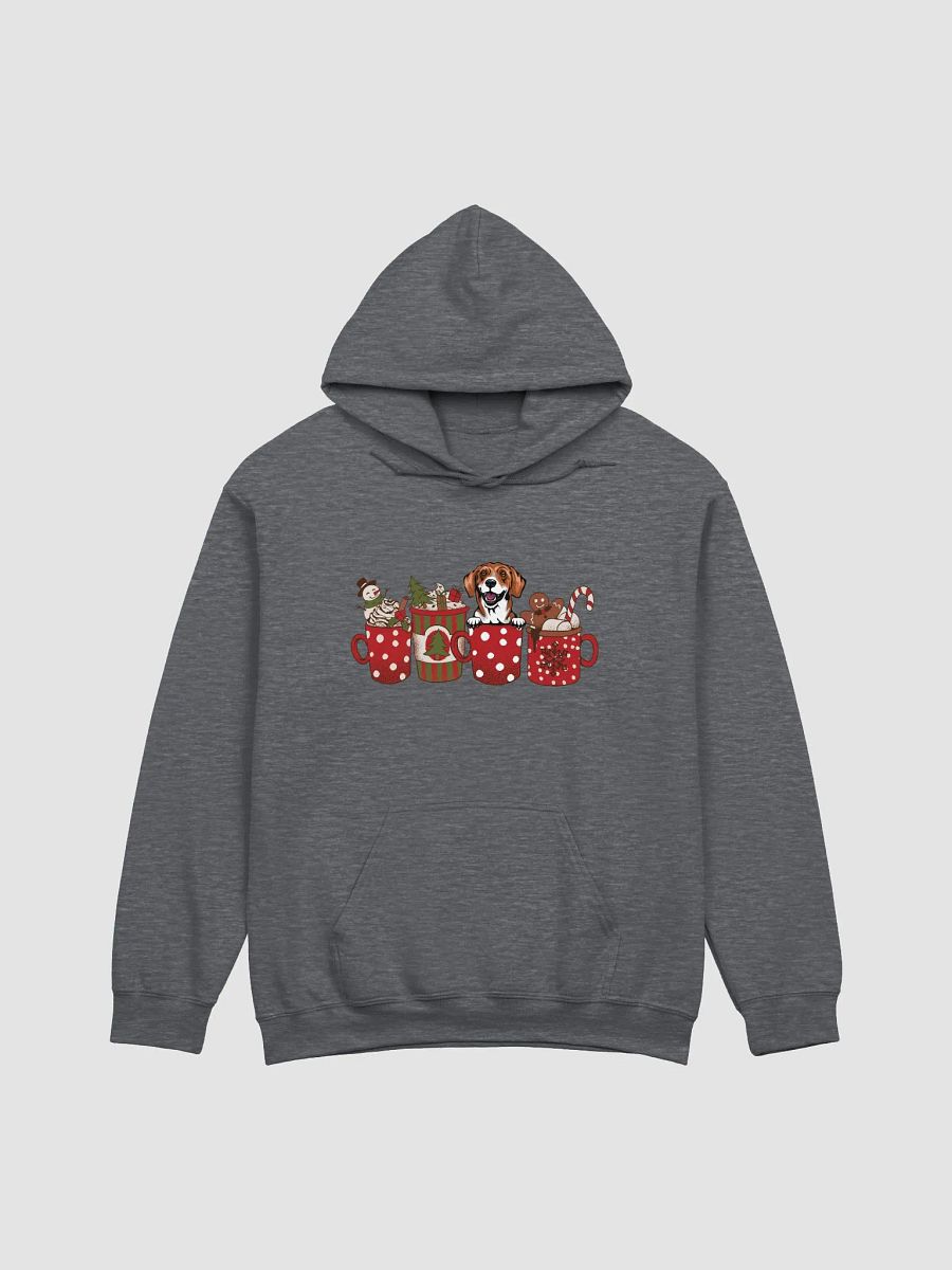 Cute Beagle in a Christmas Cup Hooded Sweatshirt | Funny Christmas Pup in a Cup product image (4)