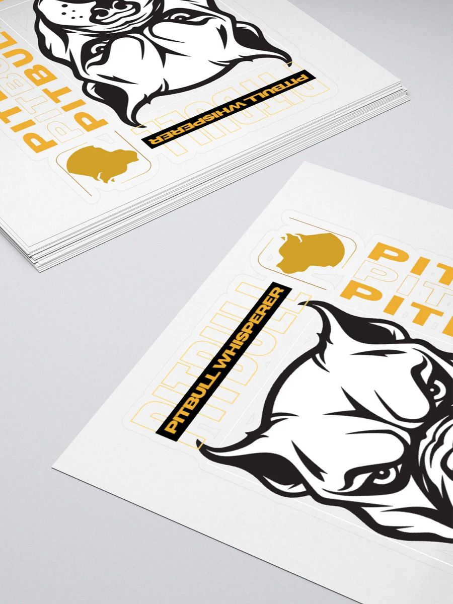 Gold Pitbull Whisperer Sticker product image (5)
