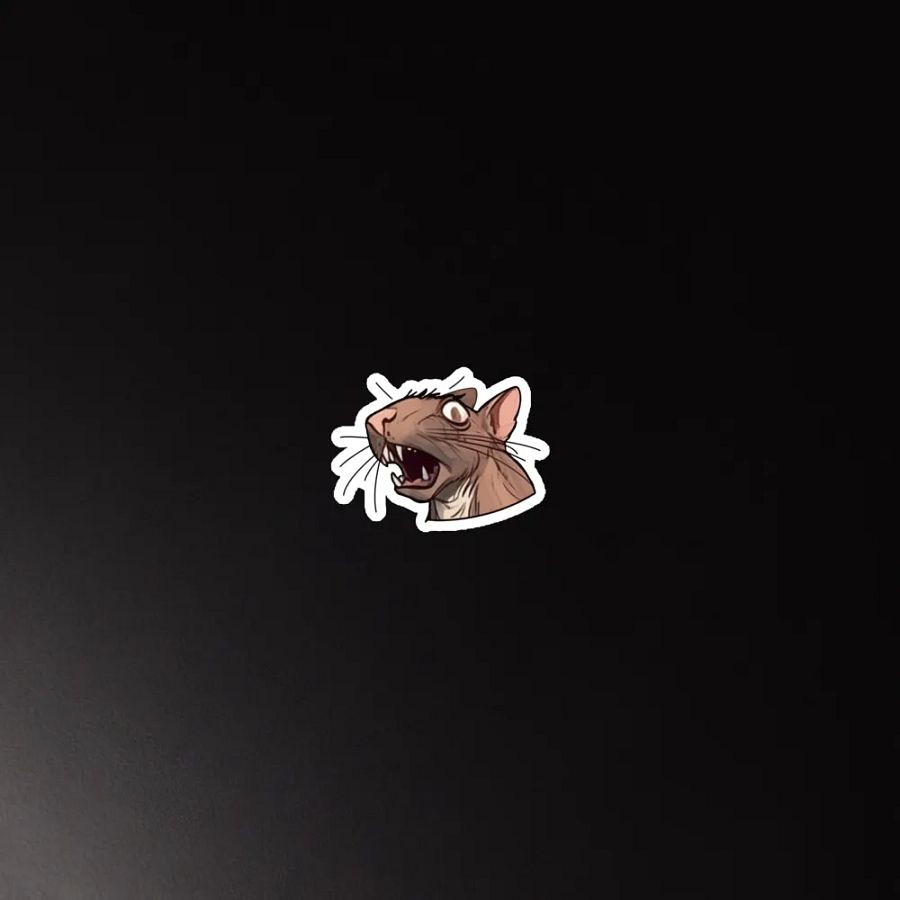 Startled RAT Die-Cut Magnet product image (4)