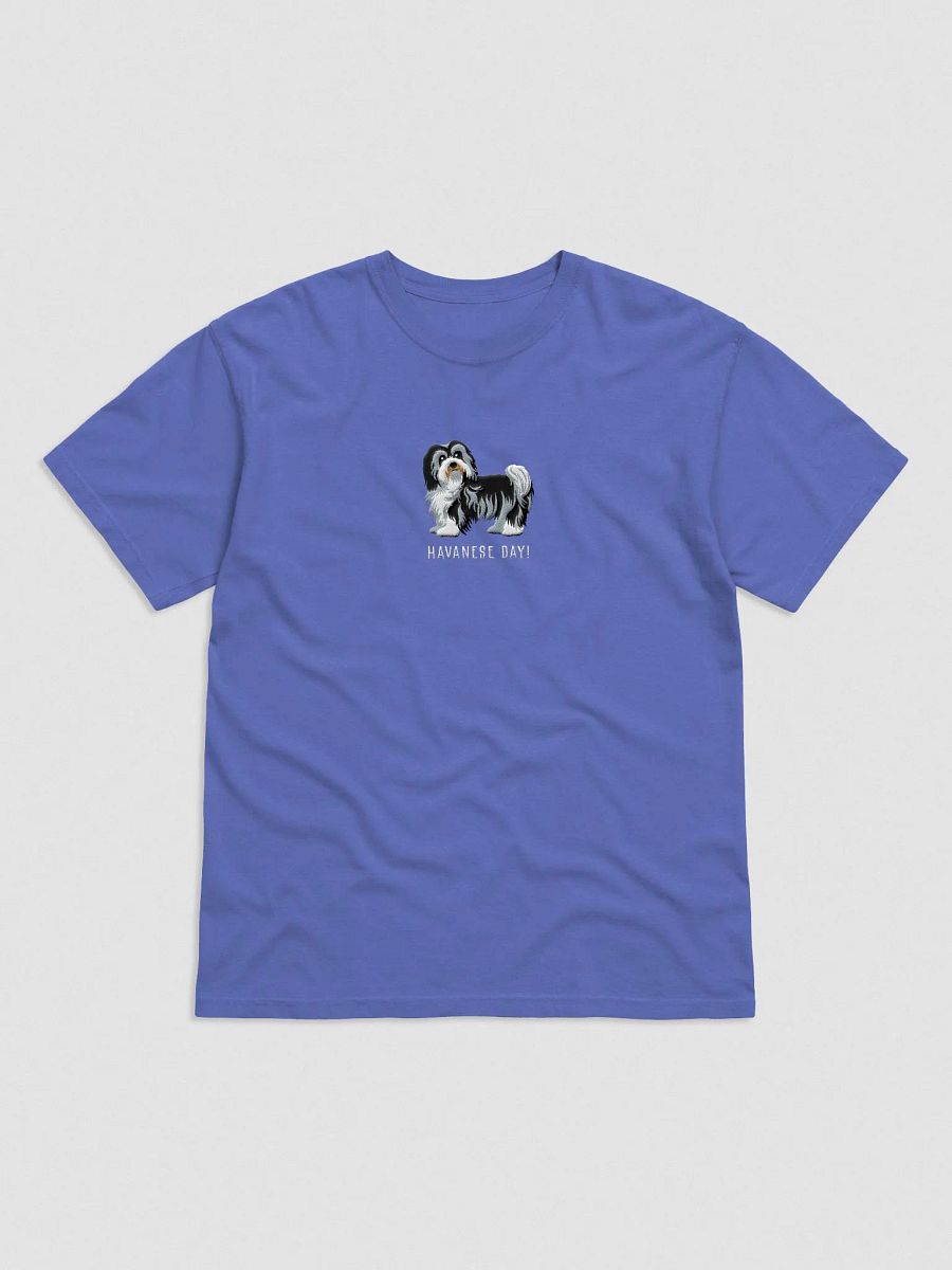 Havanese Day! T-Shirt(Embroidered) of a Havanese(Black & White) product image (4)