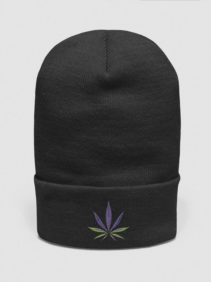 Purple and Green Leaf Beanie product image (1)