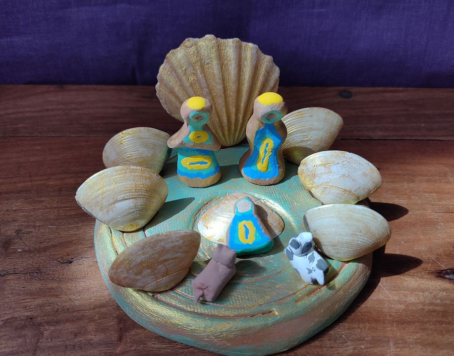 Set presépio dos oceanos, conjunto único e artesanal, suporte de vela product image (6)