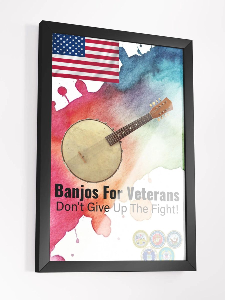 Banjos For Veterans (B4V) Artwork Framed High-Quality Matte Poster (in) product image (15)