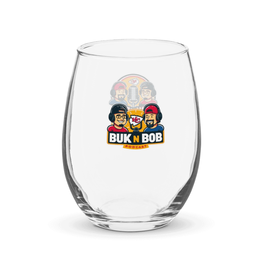 BUK n BOB Podcast Custom Stemless Wine Glass product image (3)