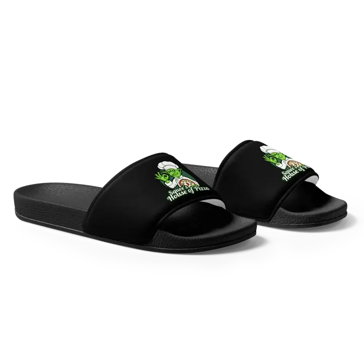 Squee’s House of Pizza Men’s Slides product image (1)