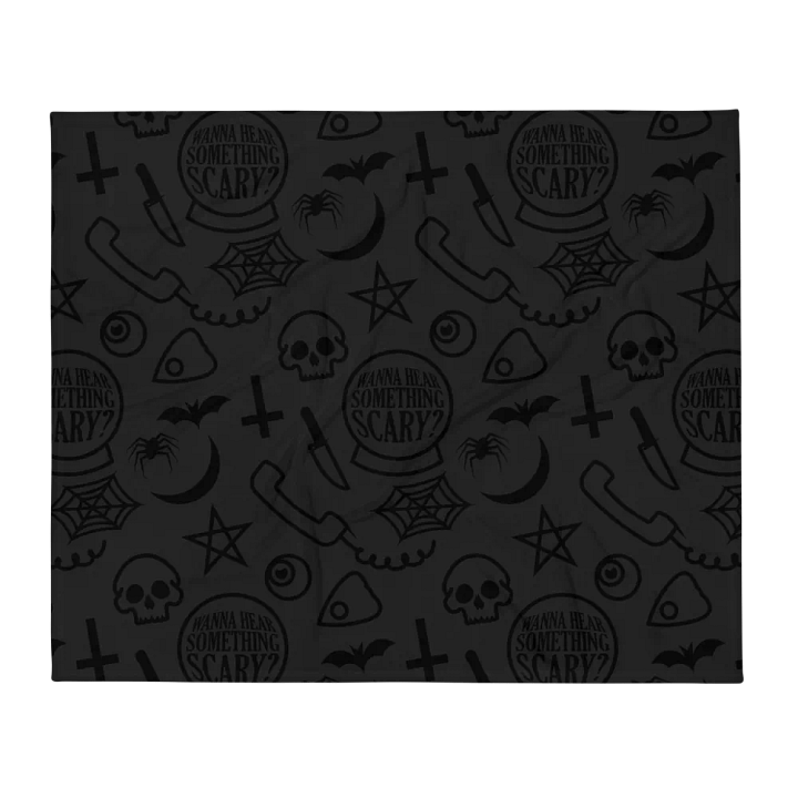 Something Scary Throw Blanket - black-on-black product image (1)
