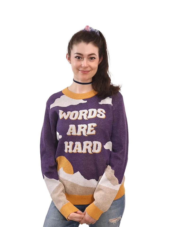 Words Are Hard Landscape Sweater product image (1)