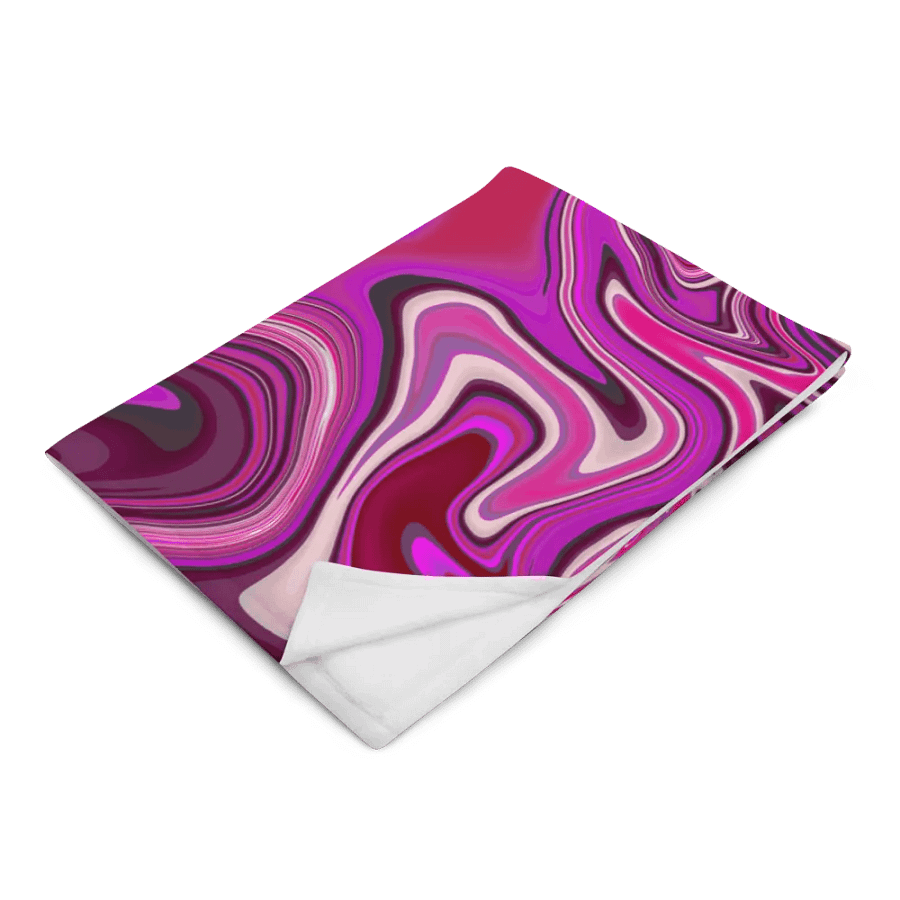 Throw Blanket - Pink and Purple Digital Fluid Art product image (4)