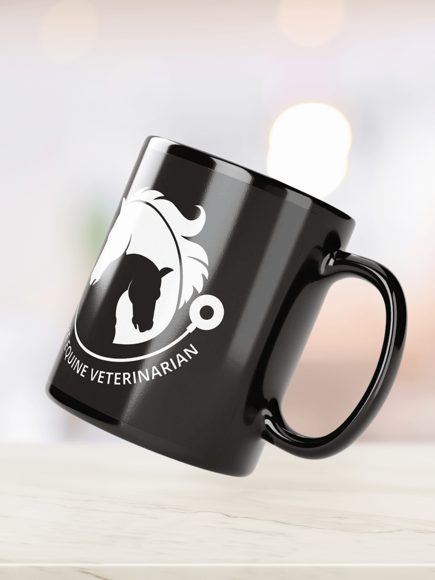 "Future equine veterinarian" black glossy mug product image (4)