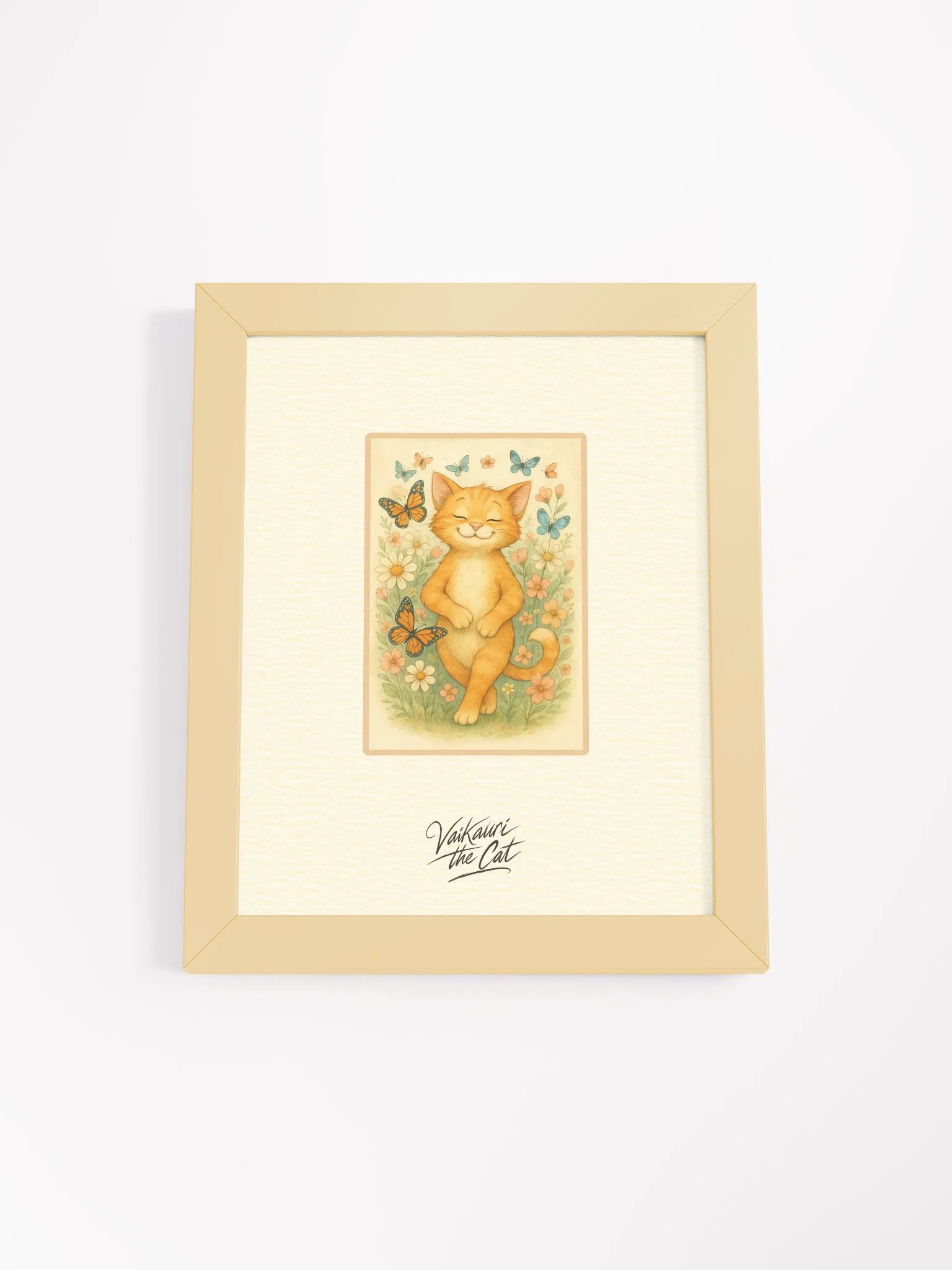 Vaikauri Cat Framed Artprint product image (1)