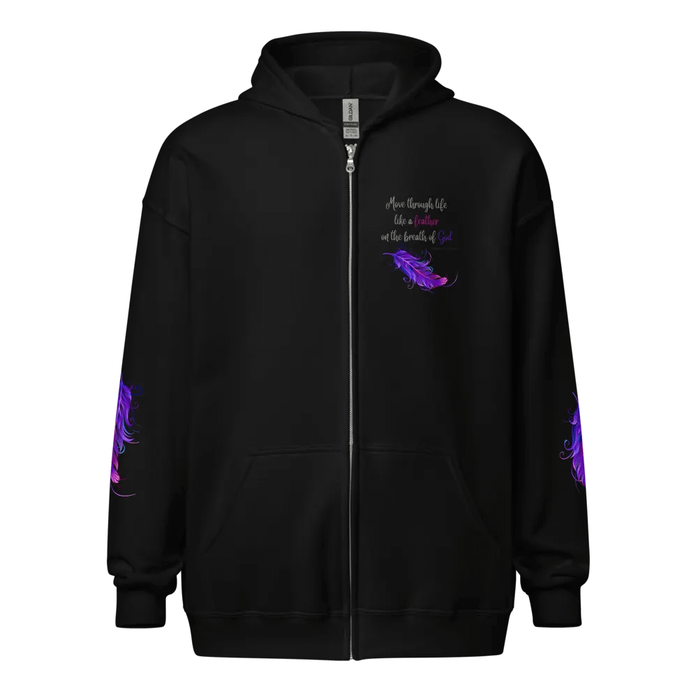 Feather of Inspiration Zip Hoodie product image (1)