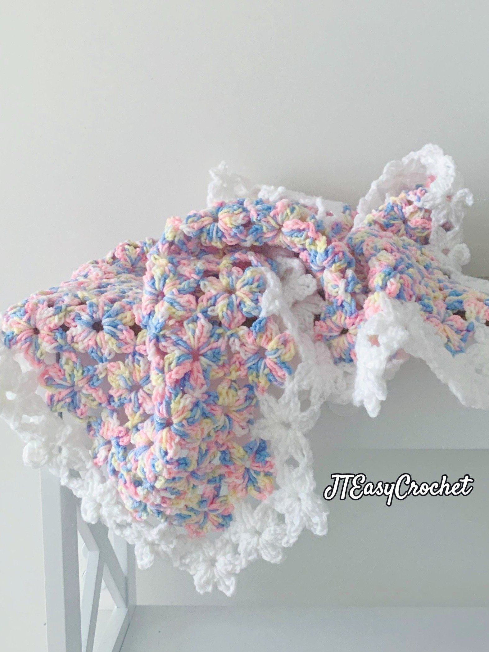 Floral Crochet Blanket Pattern & VIDEO, Easy Lace Crochet Motif, PDF Instant Download Flower Afghan product image (7)