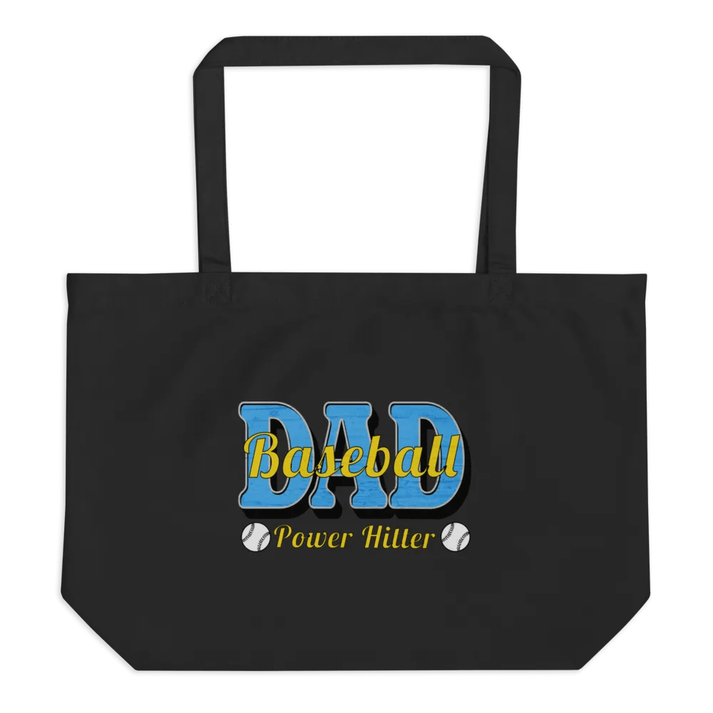 Dad Baseball Power Hitter Eco-friendly Organic Tote product image (1)