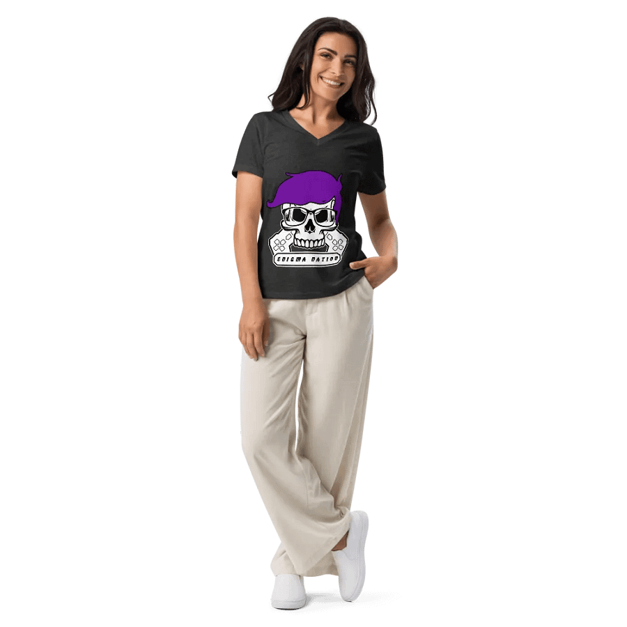 Enigma Nation Bella+Canvas Women's Relaxed V-Neck T-Shirt (PRINTED) product image (10)