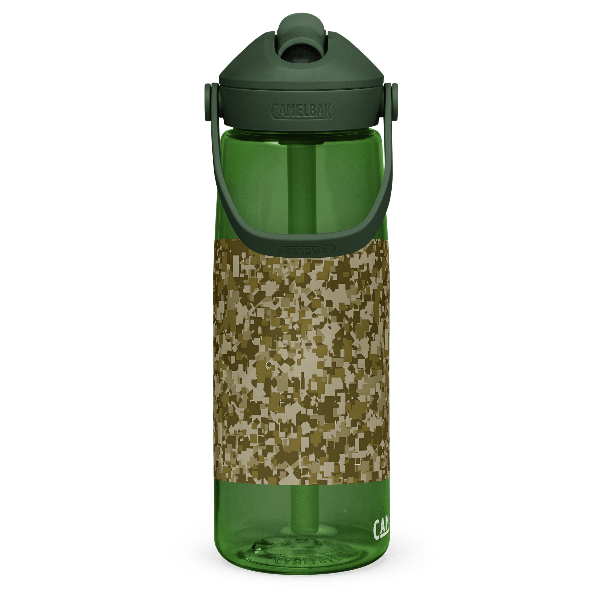 Pixelated Camo Flip Straw Water Bottle product image (4)