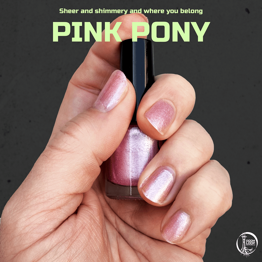PINK PONY - Semi-Sheer Pink Glitter Nail Polish product image (1)