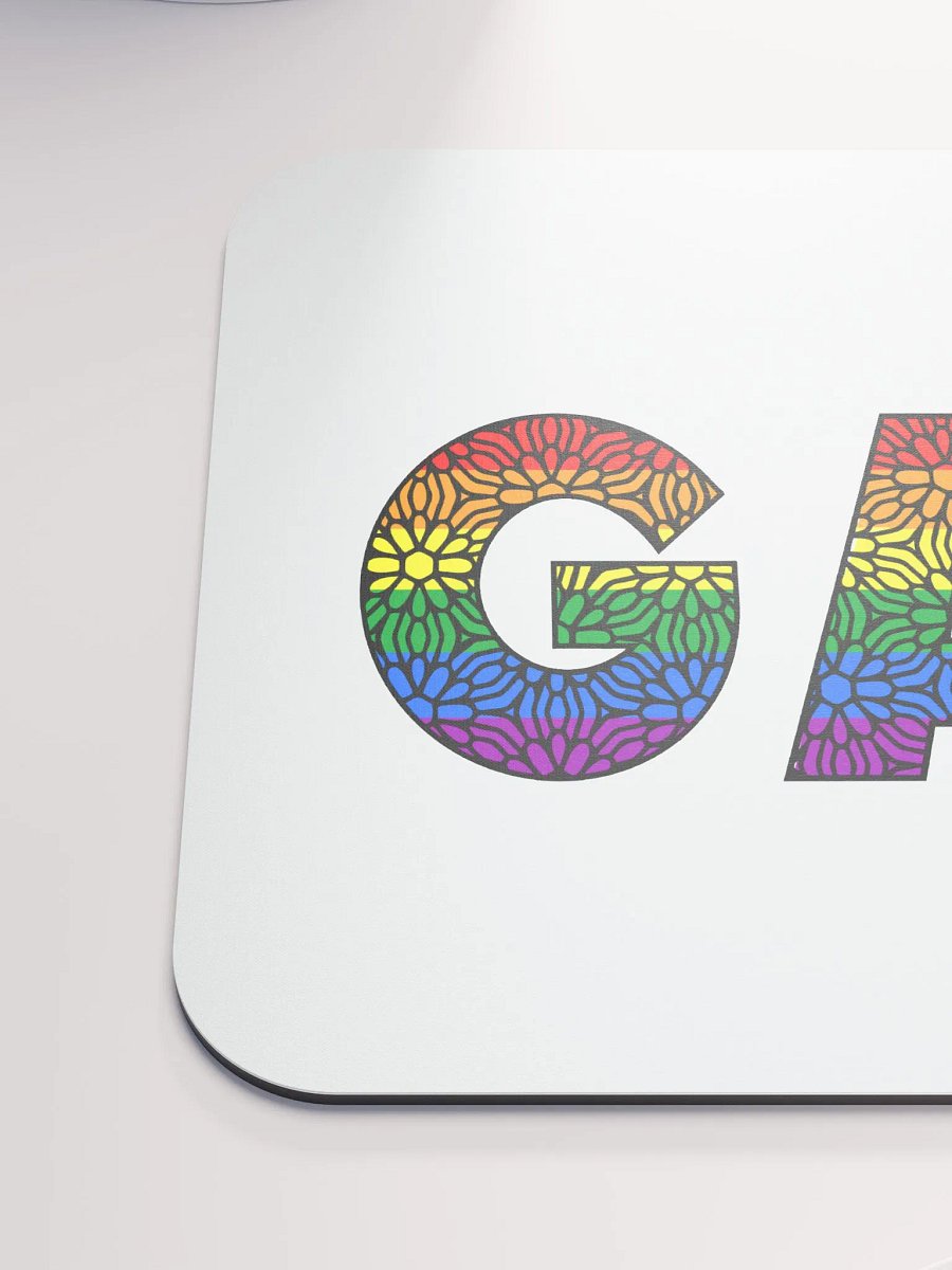 GAY Pride Colors and Flowers Mousepad product image (6)