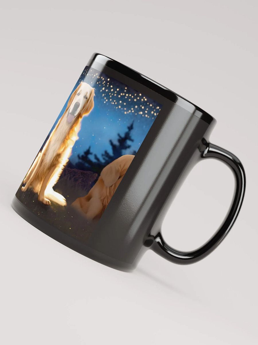 Campfire Design Companion: a Golden Retriever Black Glossy Mug for Dog product image (6)
