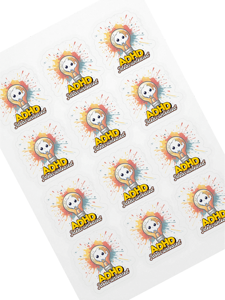 ADHD Ideas Unleashed Kiss Cut Sticker Sheet product image (1)