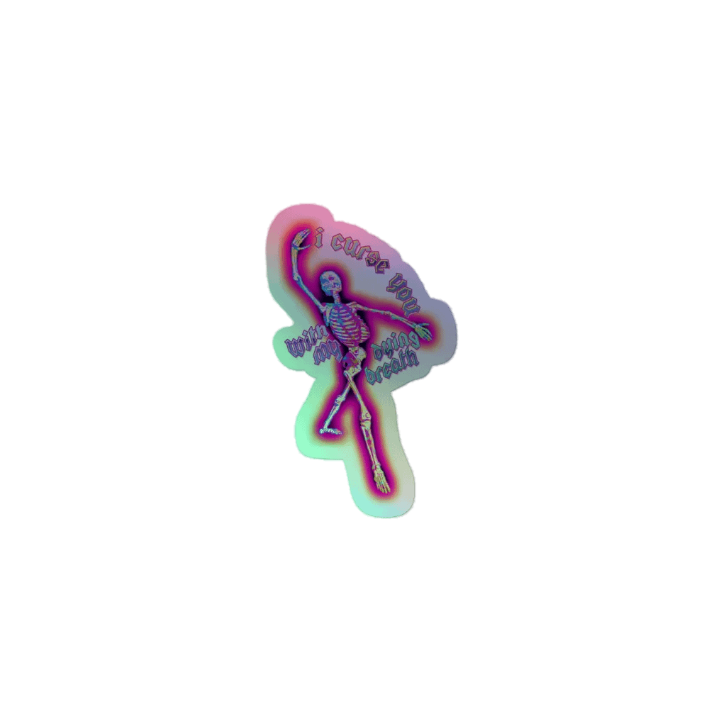 I Curse You Holographic Sticker product image (1)