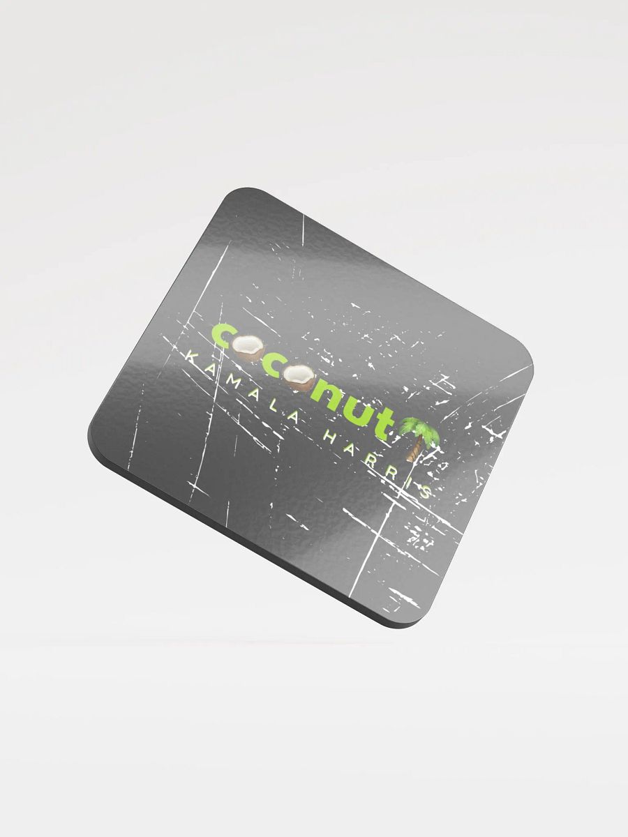 Coconut Tree x Kamala Harris Glossed Cork Coaster product image (1)