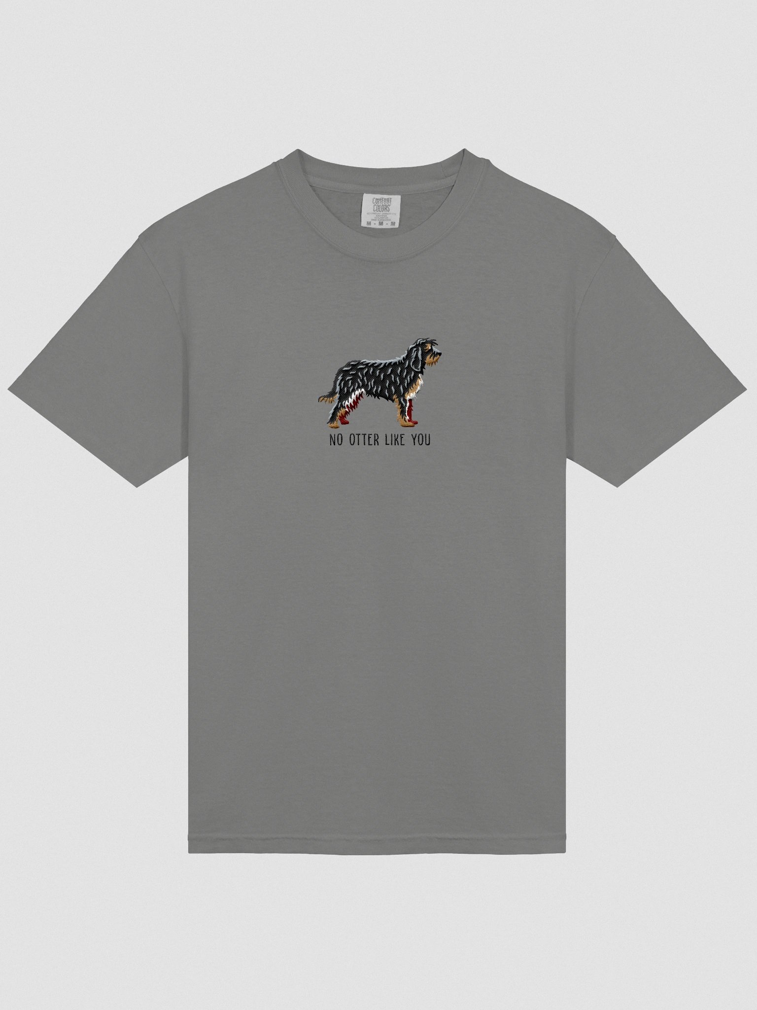 No Otter Like You T-Shirt(Embroidered) of an Otterhound(Black & Tan) product image (6)