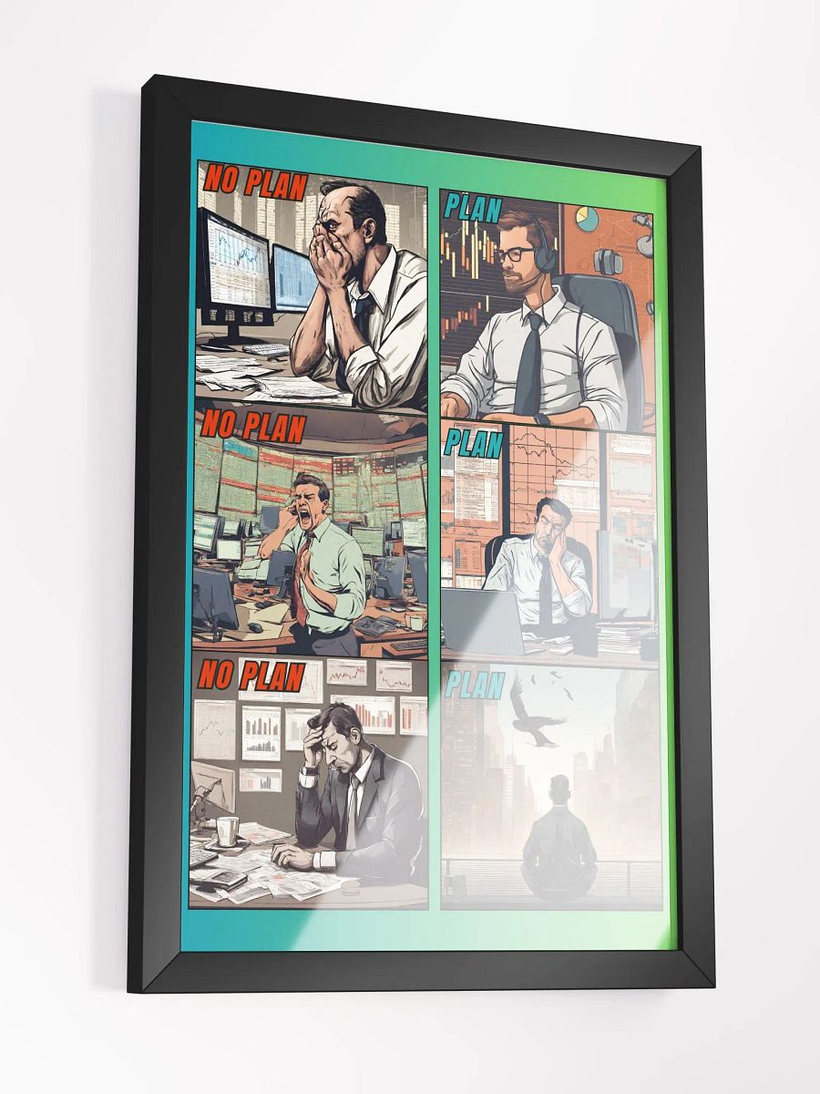 Plan vs No Plan Custom Framed Art product image (5)