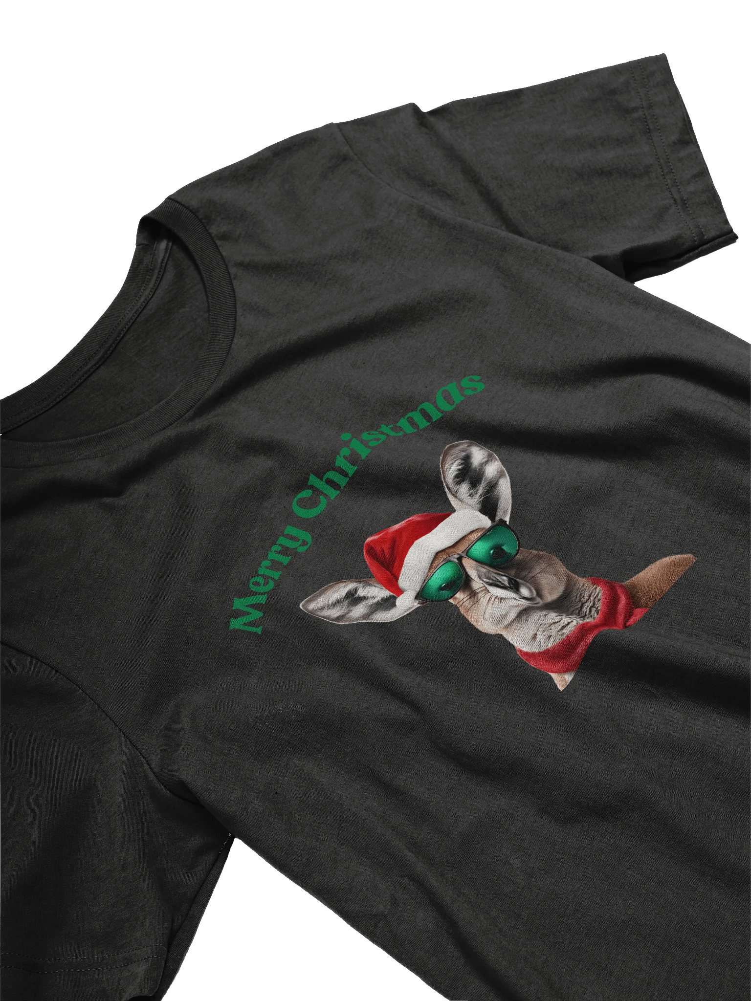Festive Kangaroo Merry Christmas T-Shirt - Green product image (3)
