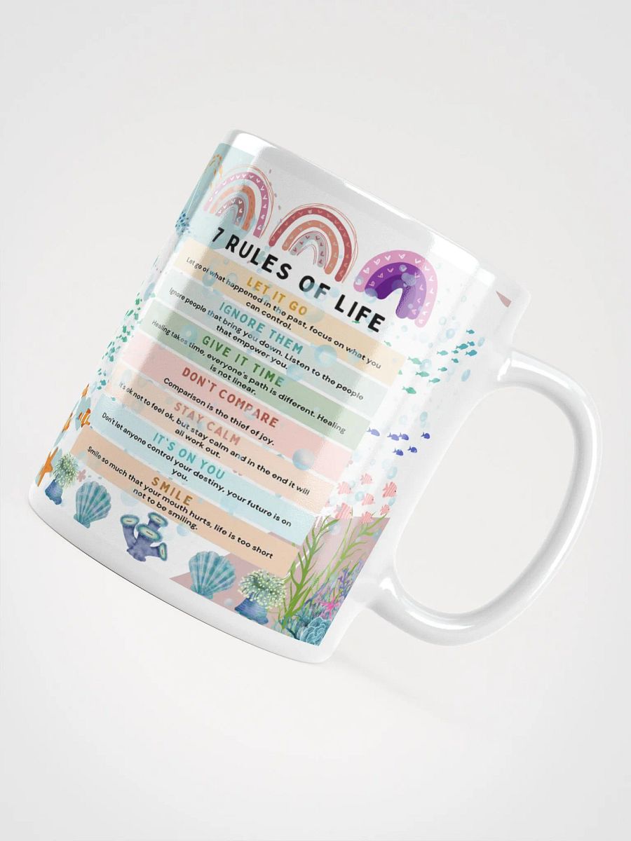 7 Rules of Life Positive Pastel Color Coffee Mug product image (4)