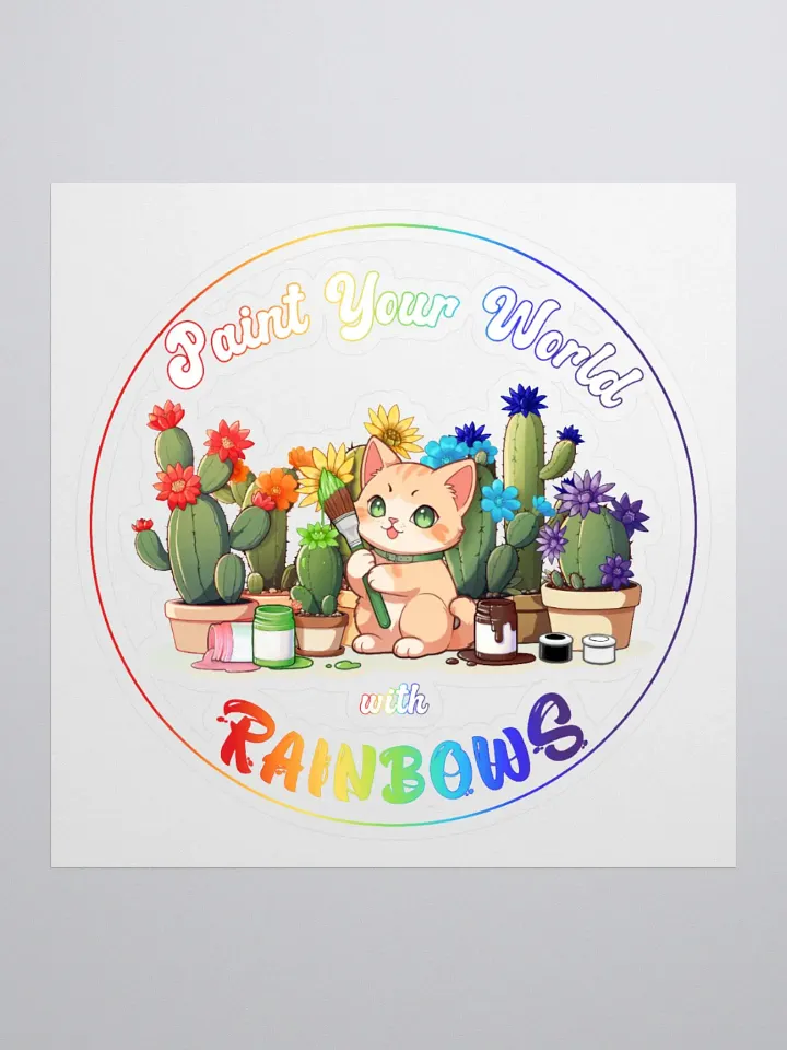 Rainbow Dab Cat Sticker Set product image (1)