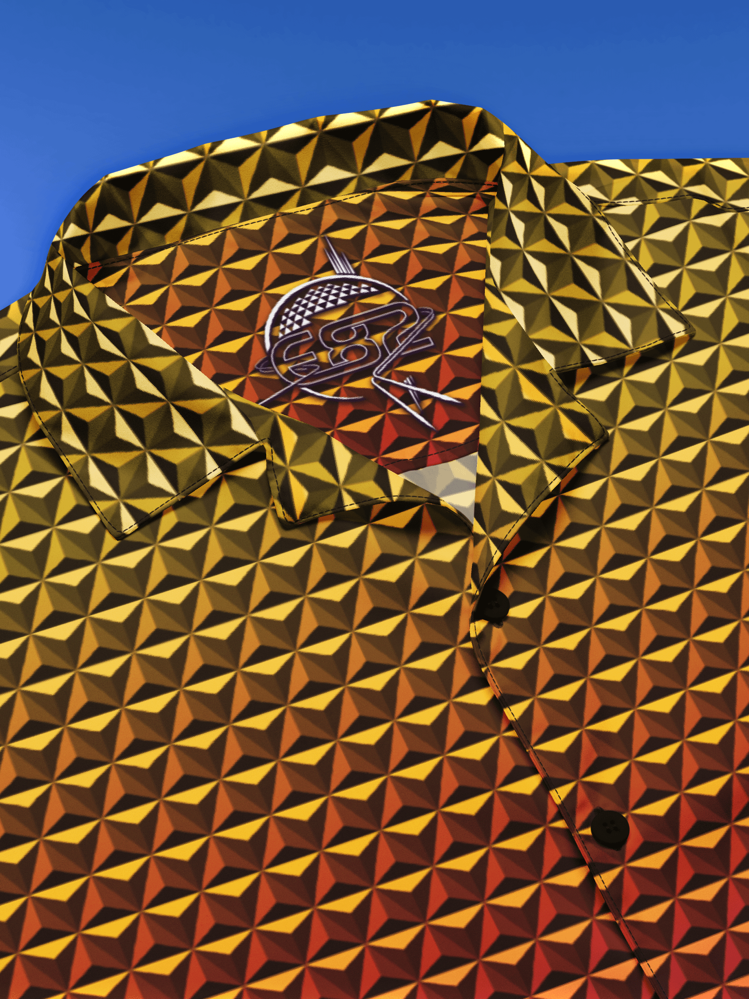 Geodesic Sunset Retro Shirt product image (4)