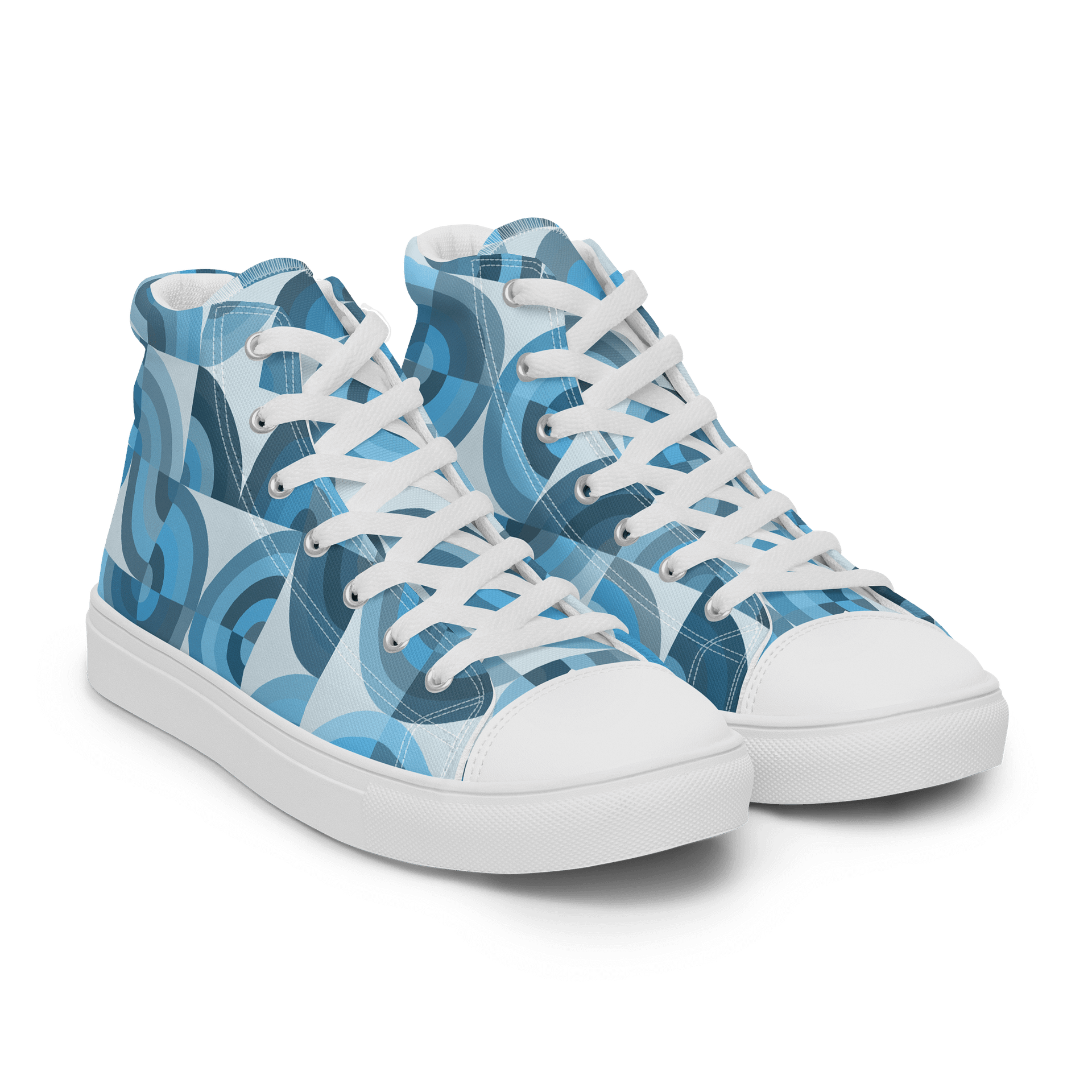 Rhythmic Blue Men's High Tops product image (8)