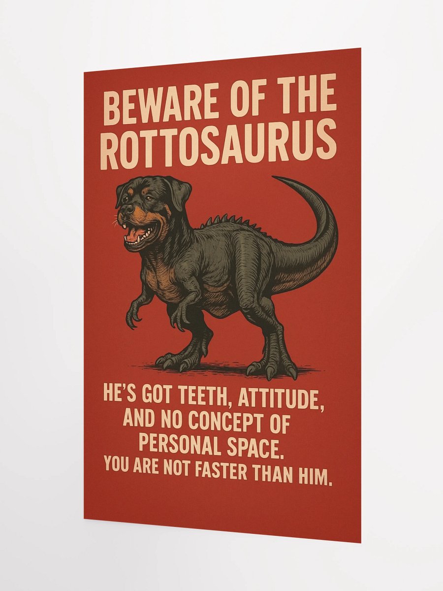 BEWARE OF THE ROTTOSAURUS POSTER product image (7)
