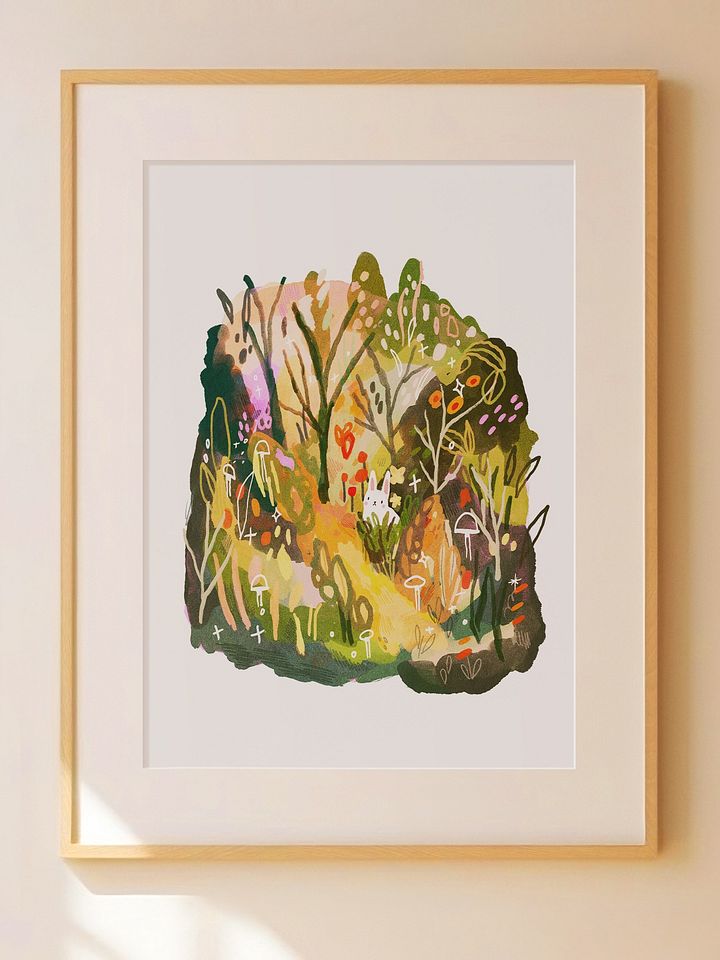 Bunny in the Grass Art Print product image (1)