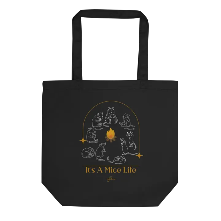 It's A Mice Life Eco Tote (Black) product image (1)