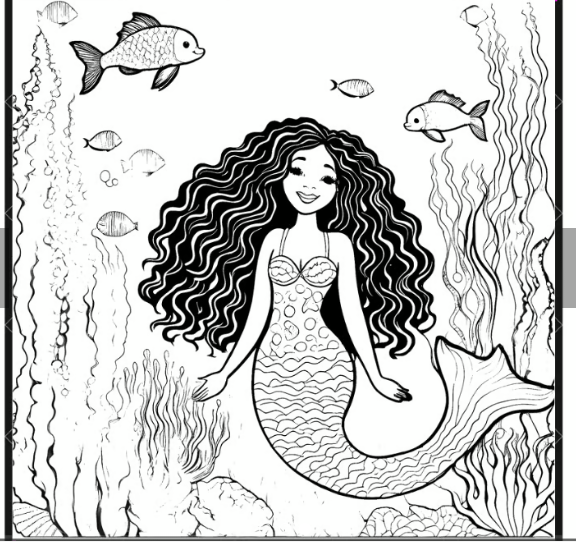 Mermaid Colouring Book product image (2)