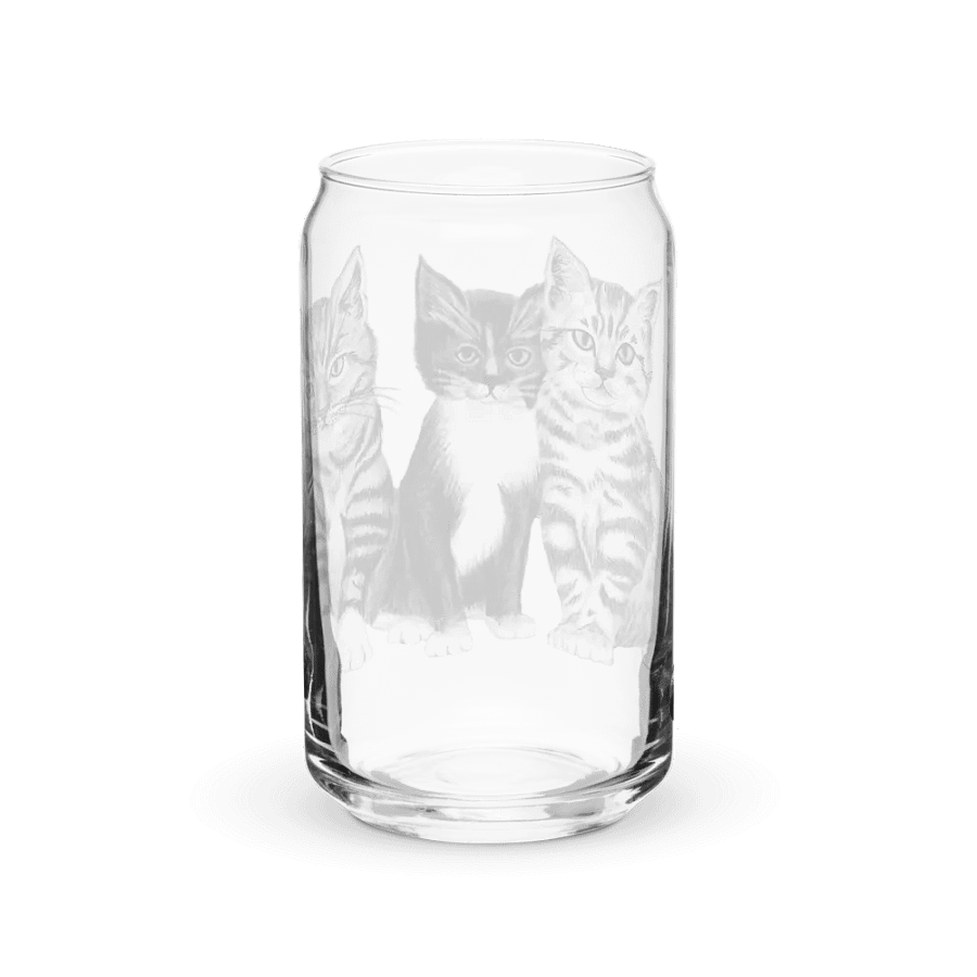 Kittens Drawing Glass Can Cup product image (38)