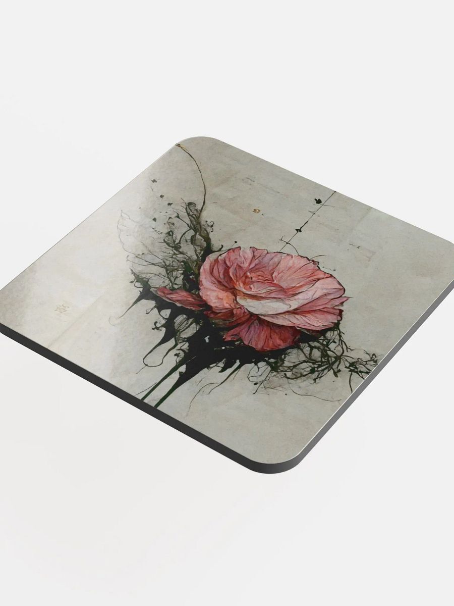 Ink Rose Glossed Coaster product image (4)