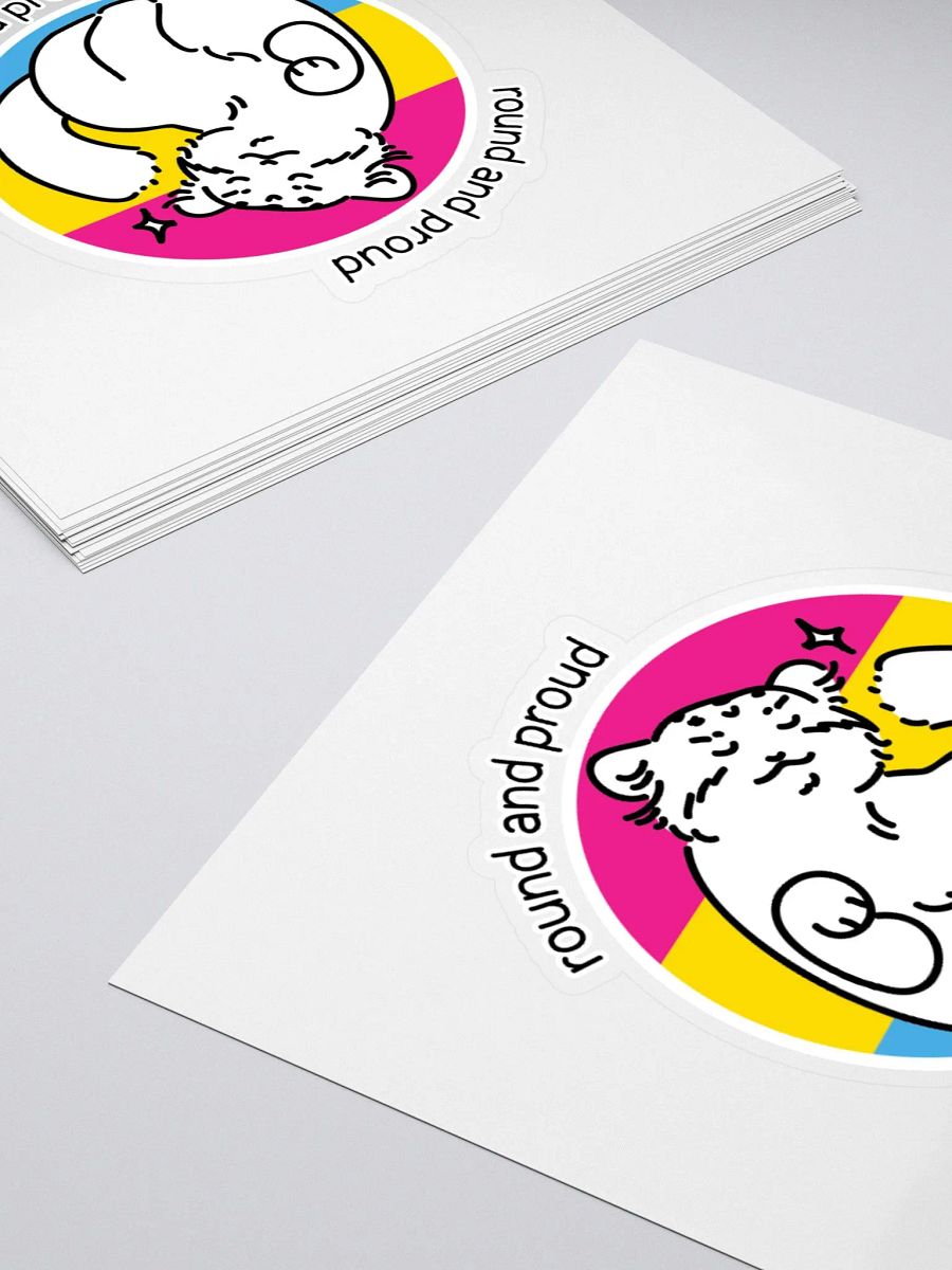 Round and Proud Manul Pansexual Version - Sticker product image (10)