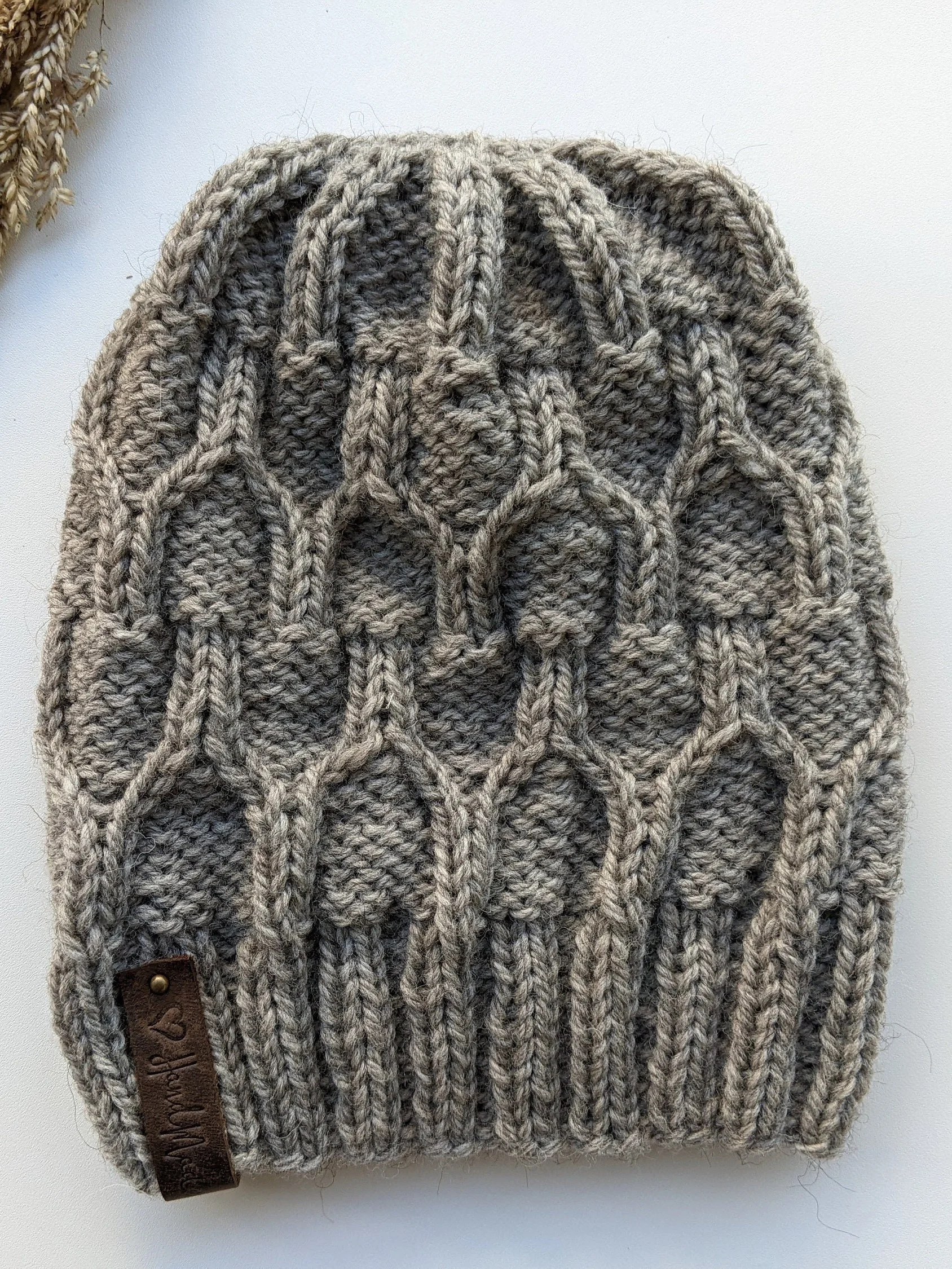 Bulky Yarn Cable Hat Knitting Pattern for Men product image (4)
