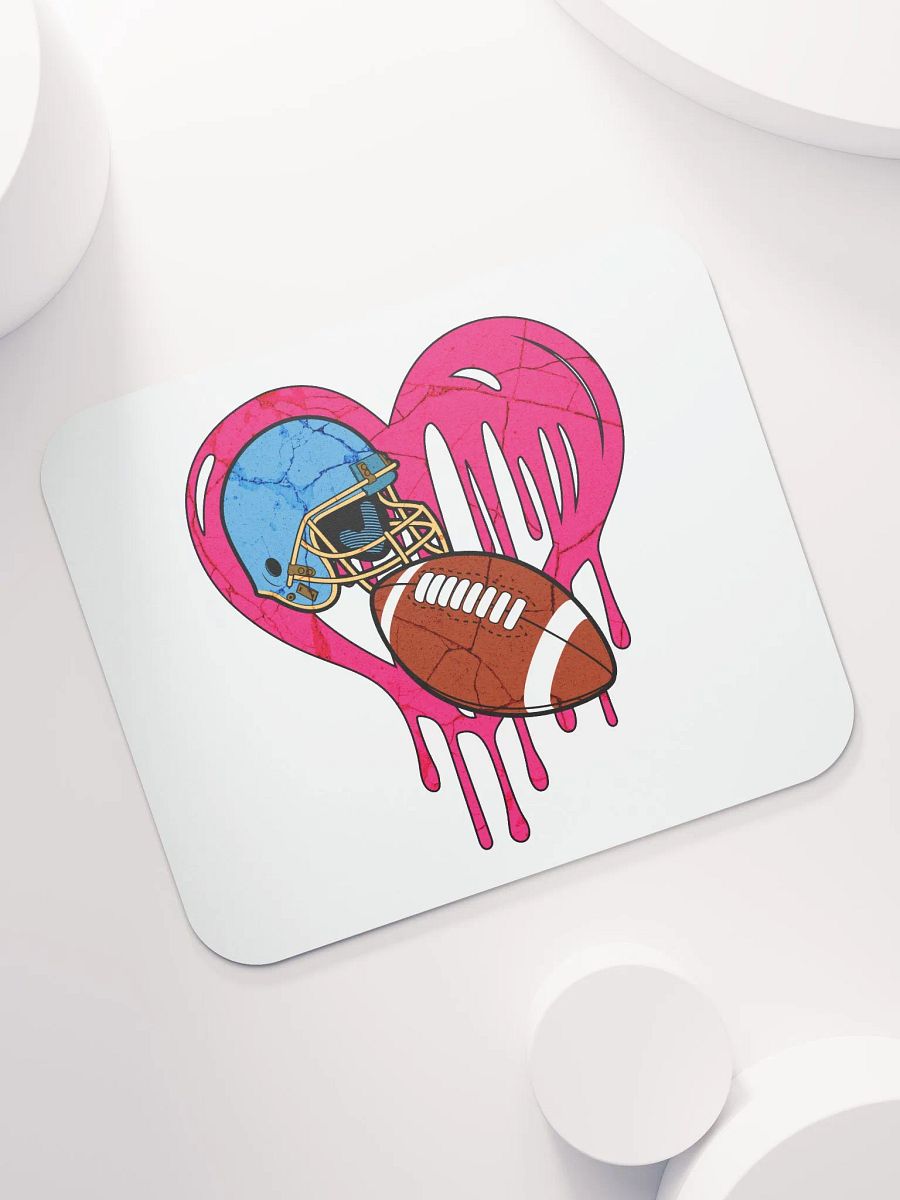Heart Football Mouse Pad product image (5)