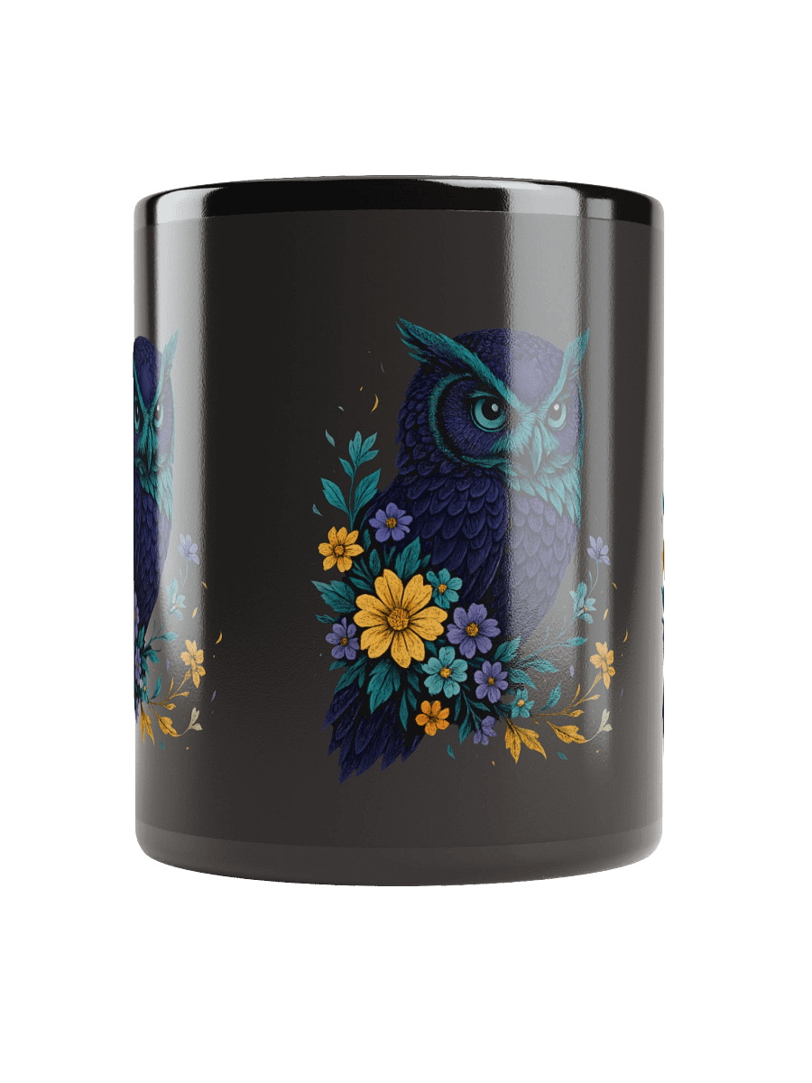 Dark Owl Mug With Floral Night Garden Aesthetic product image (10)